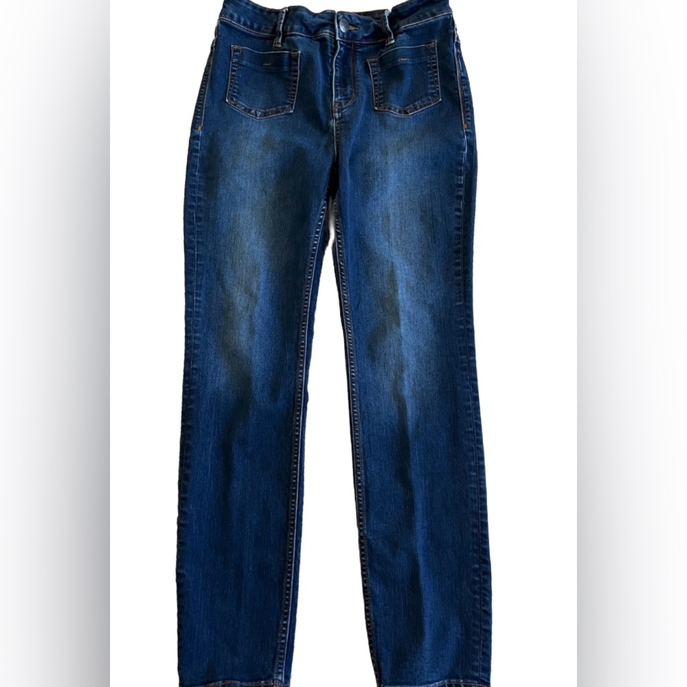FREE PEOPLE BEVERLY Medium Wash High Rise Skinny Ankle Jeans Denim Size 27 32x28